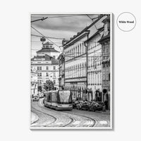 Prague Black and White Fine Art Photo Print, Street, Czech Republic, Praha, Poster