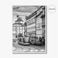 Prague Black and White Fine Art Photo Print, Street, Czech Republic, Praha, Poster