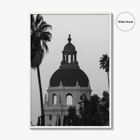 Pasadena Black and White Fine Art Photo Print, City Hall, California Wall Decor, USA