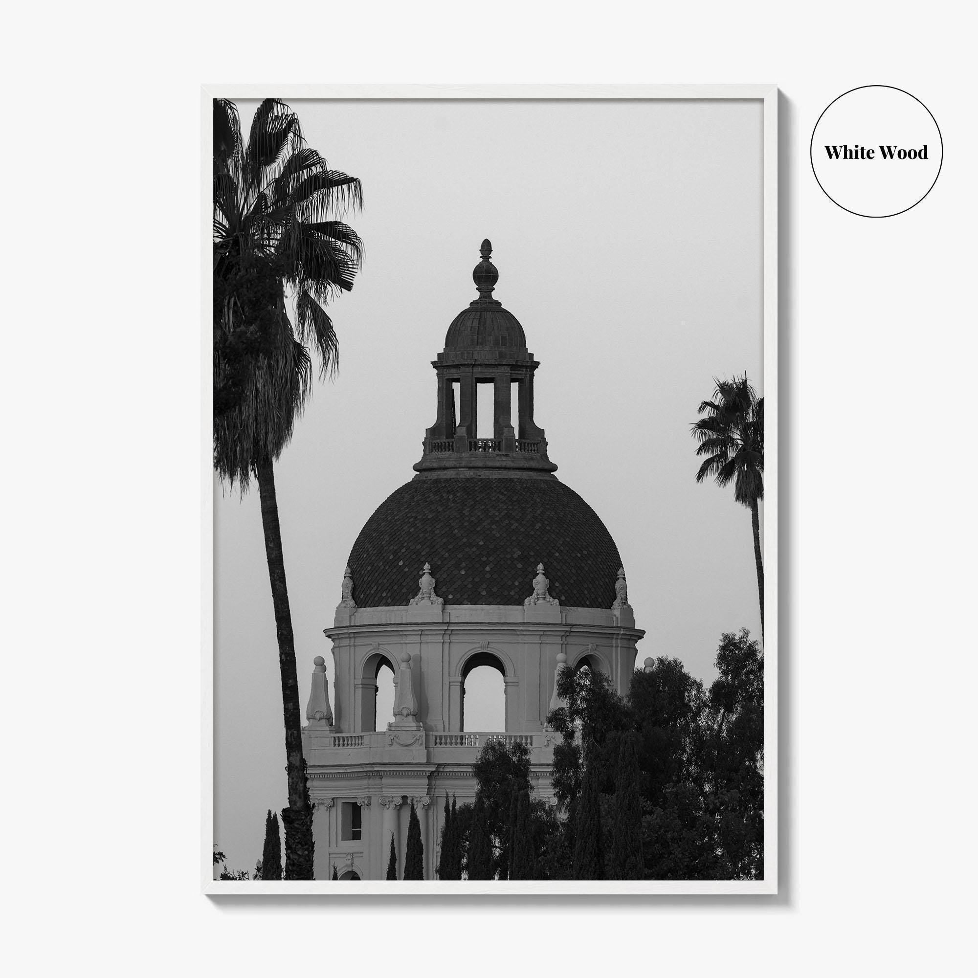 Pasadena Black and White Fine Art Photo Print, City Hall, California Wall Decor, USA