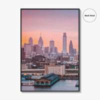Philadelphia Skyline Fine Art Photo Print, Ben Franklin Bridge, Pennsylvania Poster