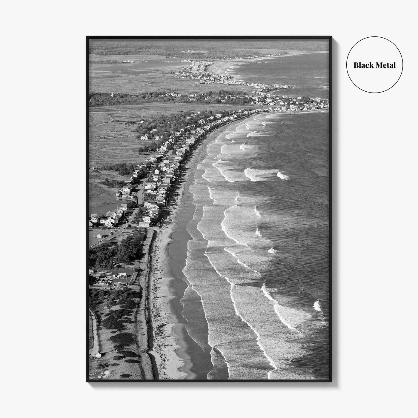 Ogunquit Black and White Fine Art Photo Print, York Maine Coastline Poster, USA