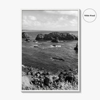 Northern California Black and White Fine Art Photo Print, Coastline Wall Decor, Coastal Poster