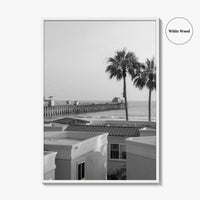 Oceanside Black and White Fine Art Photo Print, San Diego Pier Poster, California Poster