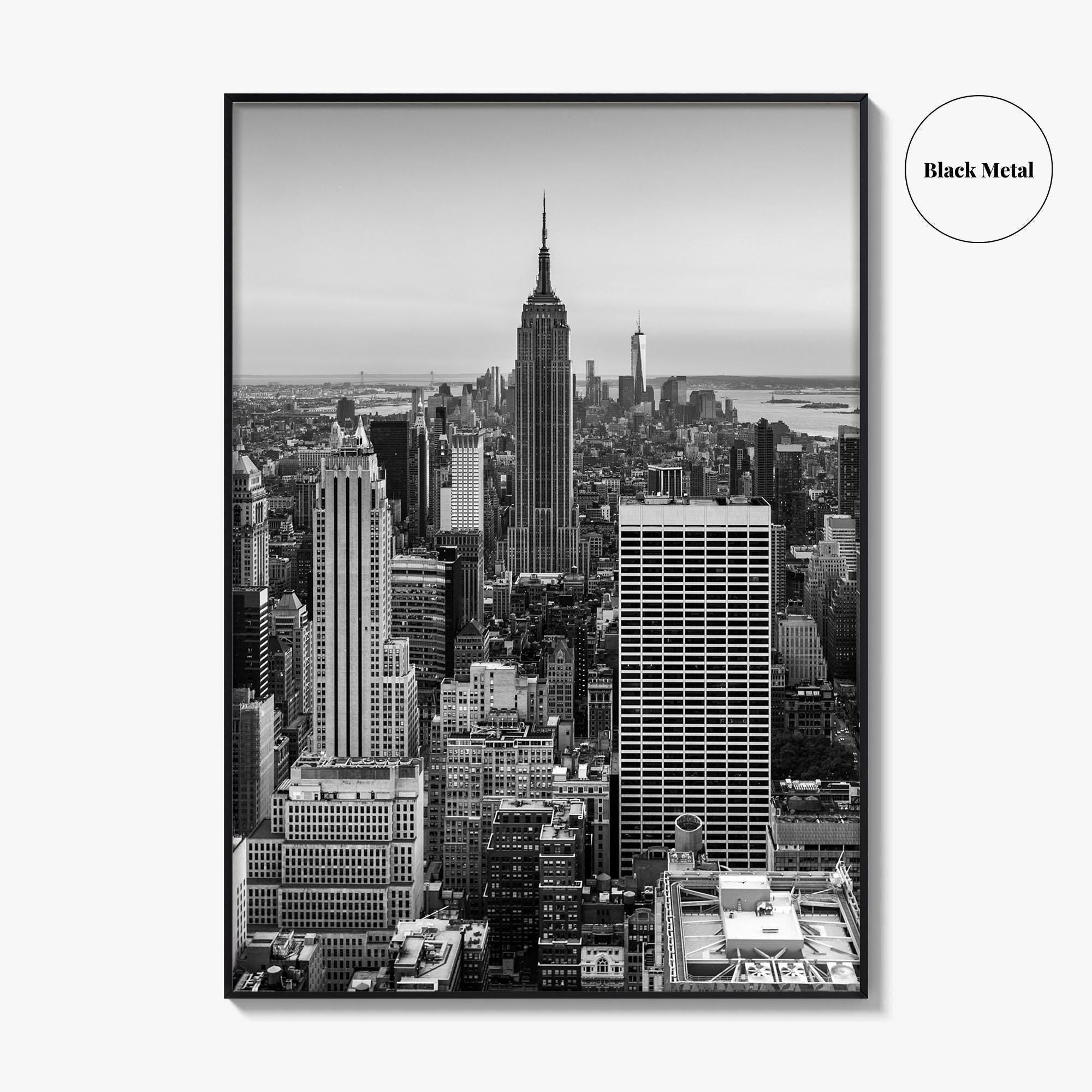 New York City Skyline Black and White Fine Art Photo Print, Manhattan, NYC Poster