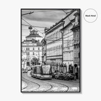 Prague Black and White Fine Art Photo Print, Street, Czech Republic, Praha, Poster