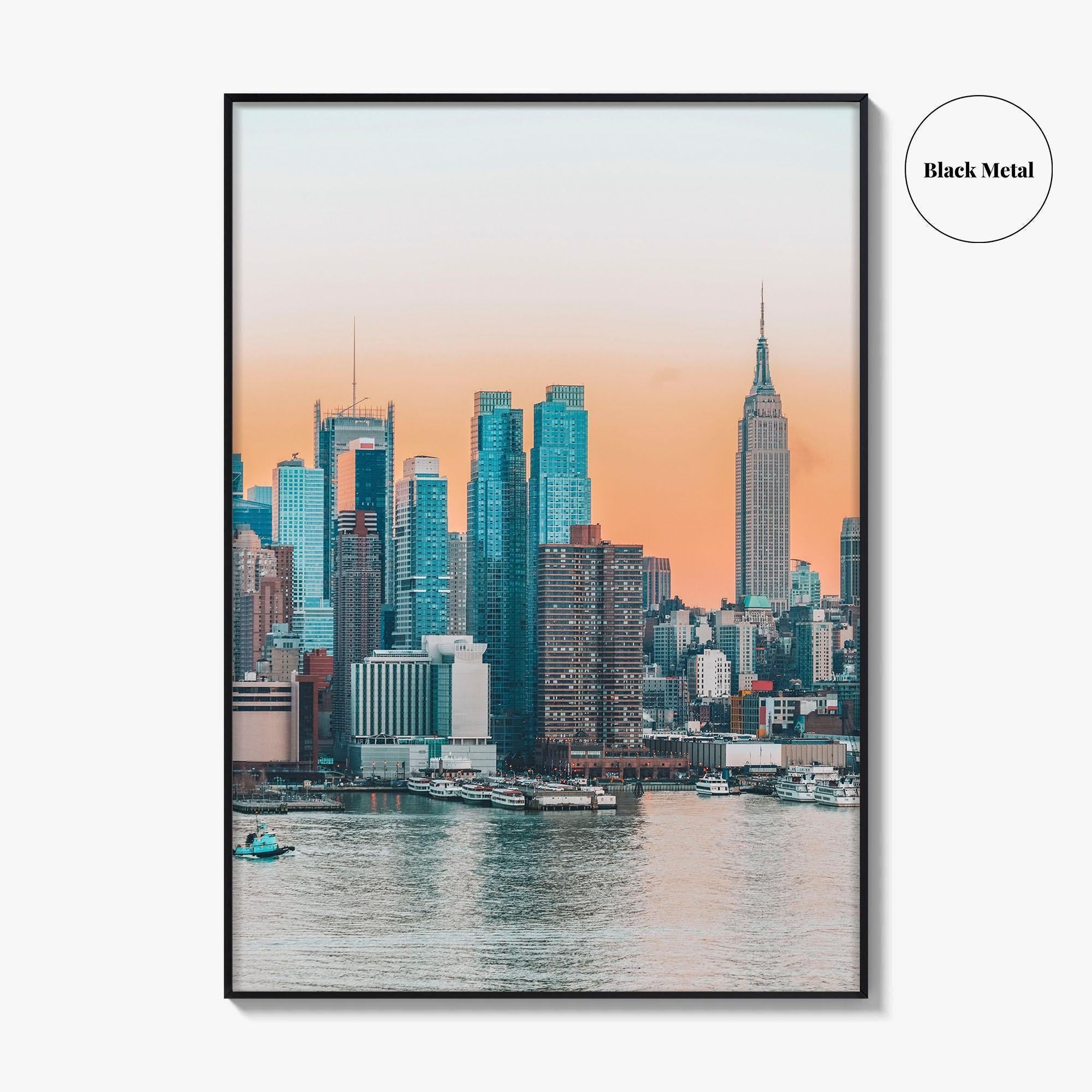 New York City Skyline Fine Art Photo Print, Manhattan, NYC, Hudson River, USA Poster