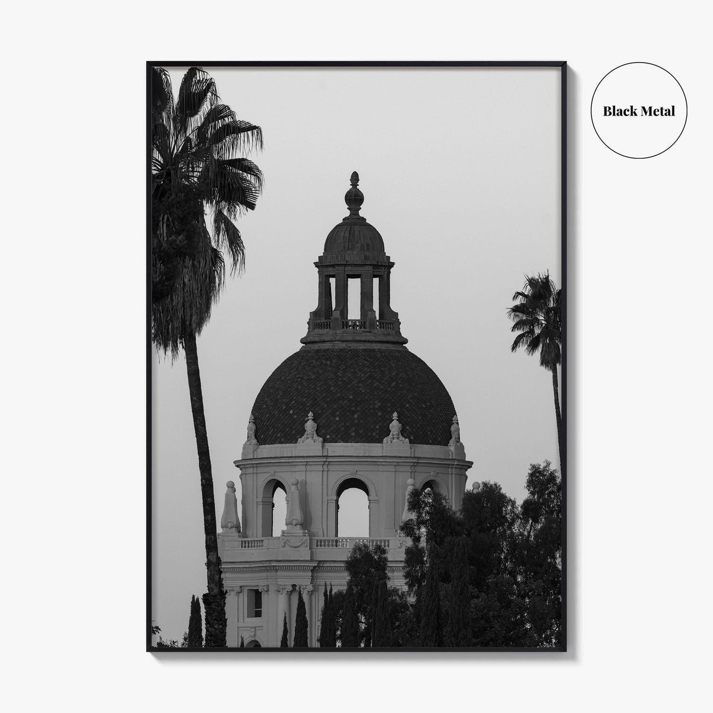 Pasadena Black and White Fine Art Photo Print, City Hall, California Wall Decor, USA