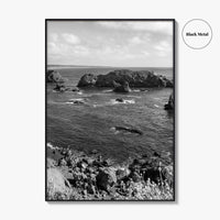 Northern California Black and White Fine Art Photo Print, Coastline Wall Decor, Coastal Poster