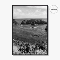 Northern California Black and White Fine Art Photo Print, Coastline Wall Decor, Coastal Poster
