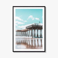 Ocean City NJ Fine Art Photo Print, Boardwalk Fishing Pier, Jersey Shore Poster