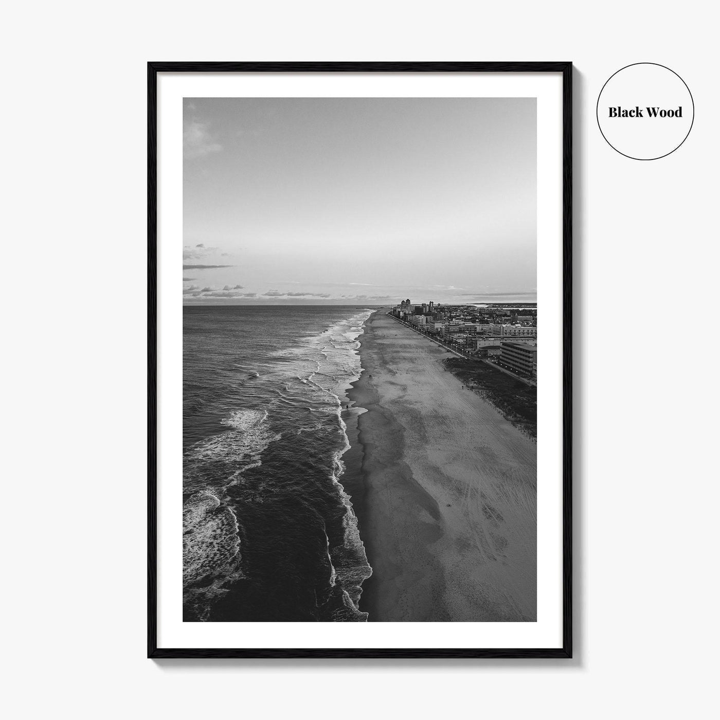 Ocean City Maryland Black and White Fine Art Photo Print, OCMD Poster, USA Poster