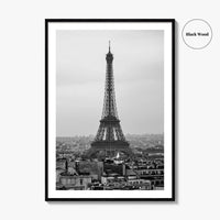 Paris Black and White Fine Art Photo Print, Arc de Triomphe, Eiffel Tower Poster