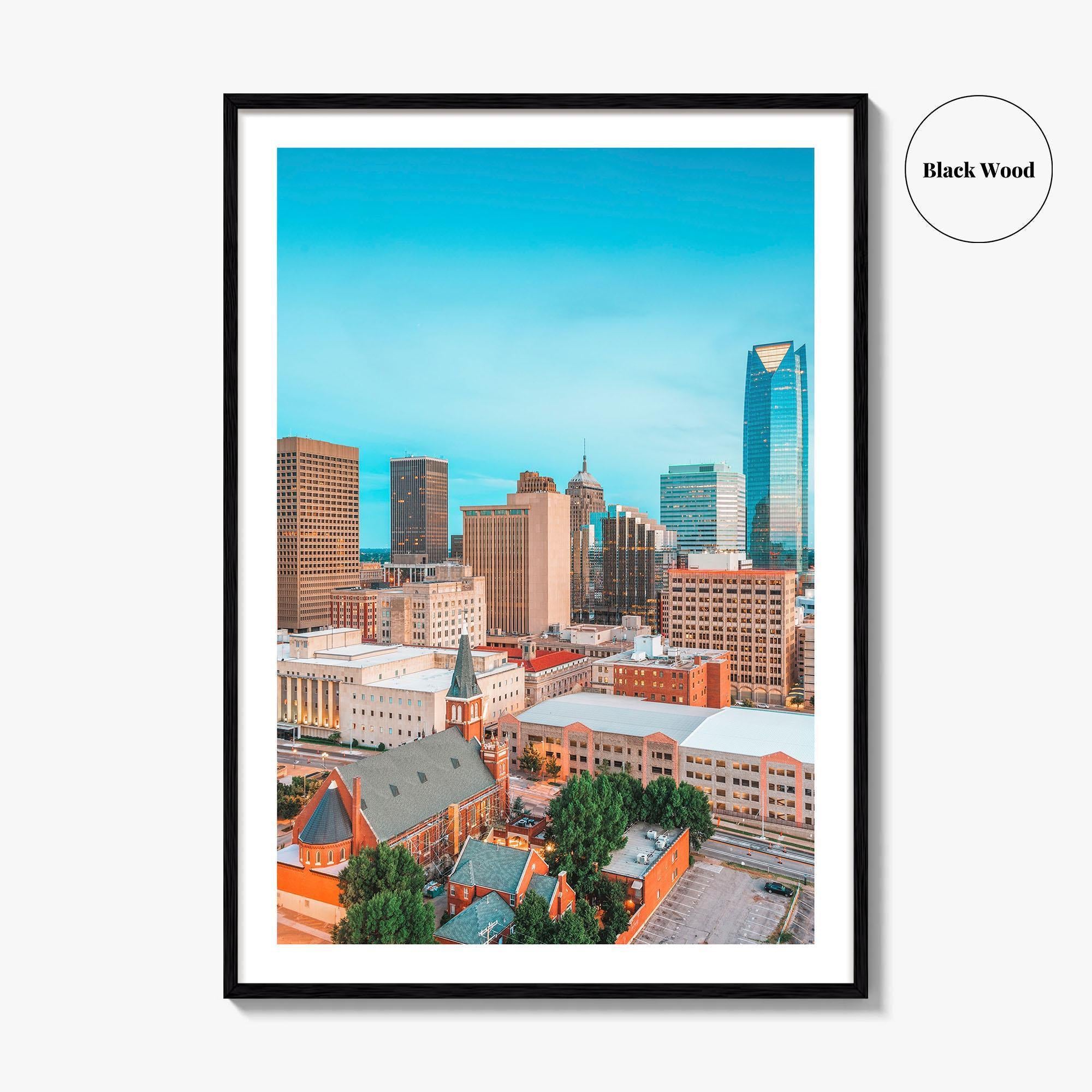 Oklahoma City Skyline Fine Art Photo Print, Downtown, OK, USA, OKC, Wall Decor