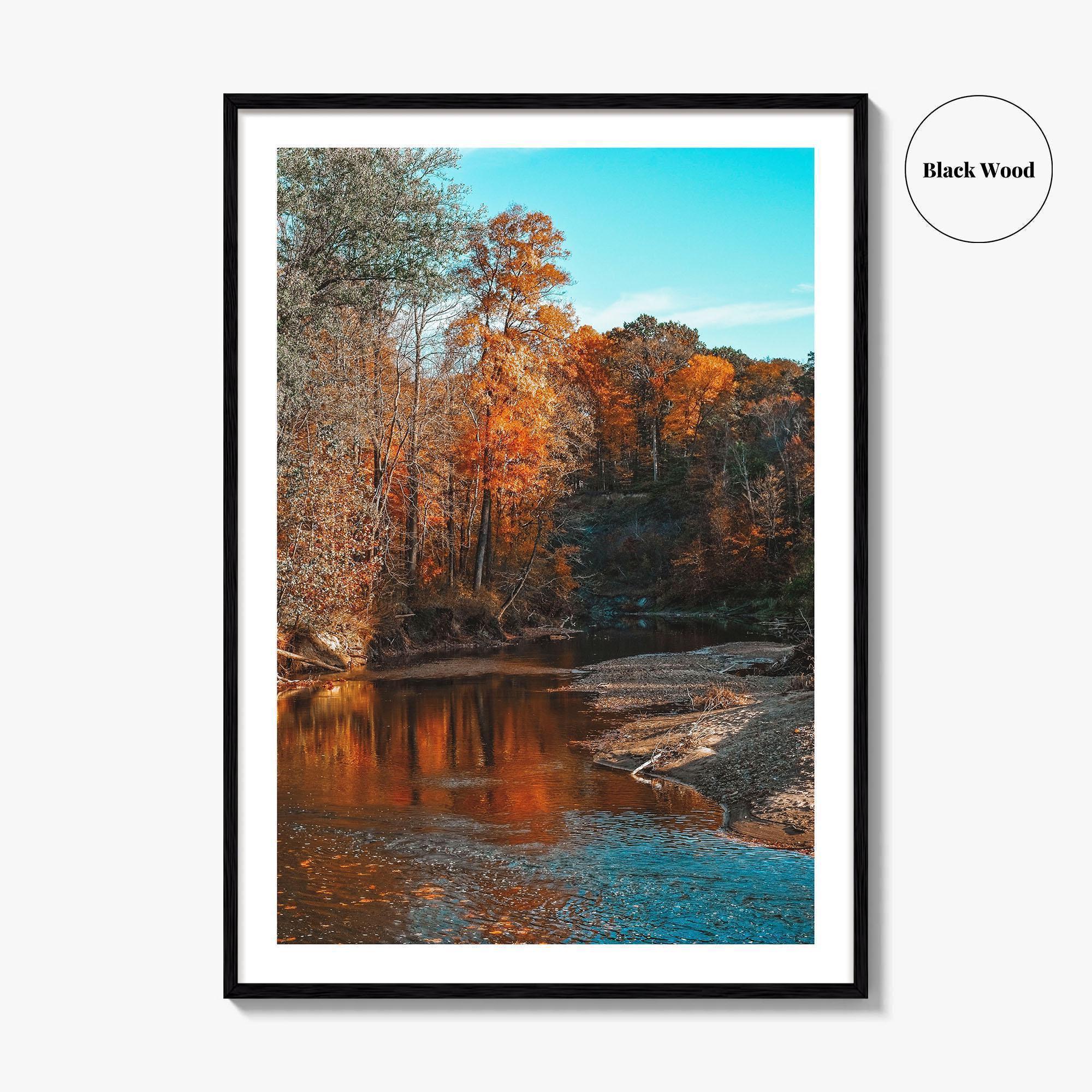 Ohio Fine Art Photo Print, Chagrin River Autumn, Cleveland Wall Poster, USA