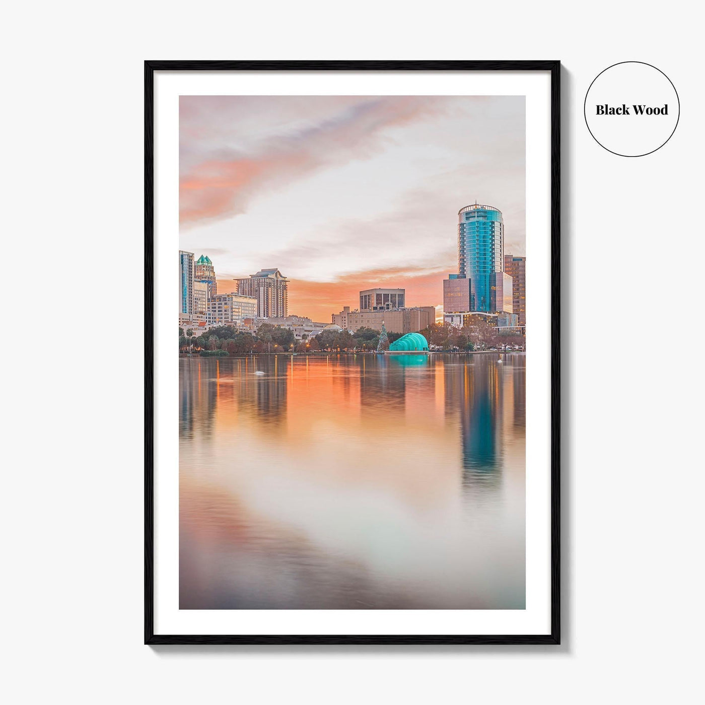 Orlando Skyline Fine Art Photo Print, Downtown, Florida, USA, Poster, Lake Eola Park