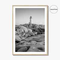 Peggy's Cove Black and White Fine Art Photo Print, Nova Scotia Halifax Poster