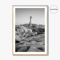 Peggy's Cove Black and White Fine Art Photo Print, Nova Scotia Halifax Poster