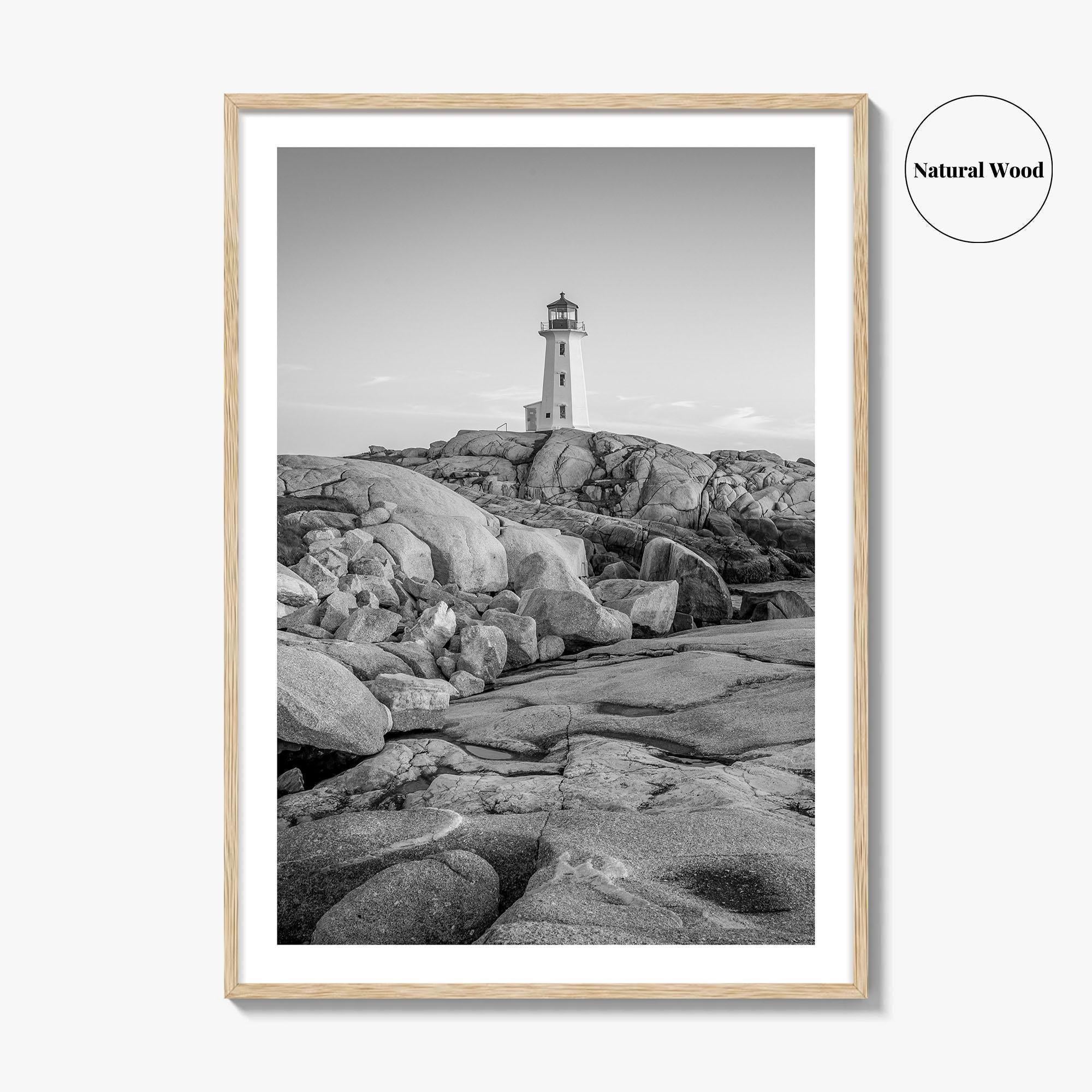 Peggy's Cove Black and White Fine Art Photo Print, Nova Scotia Halifax Poster