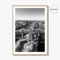 Queens Black and White Fine Art Photo Print, Ed Koch Queensboro Bridge NYC Poster