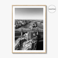 Queens Black and White Fine Art Photo Print, Ed Koch Queensboro Bridge NYC Poster