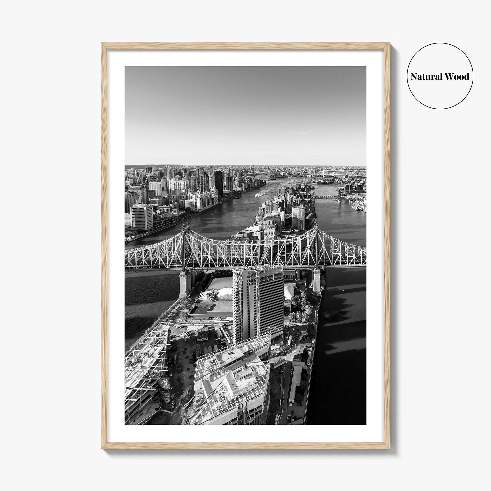 Queens Black and White Fine Art Photo Print, Ed Koch Queensboro Bridge NYC Poster