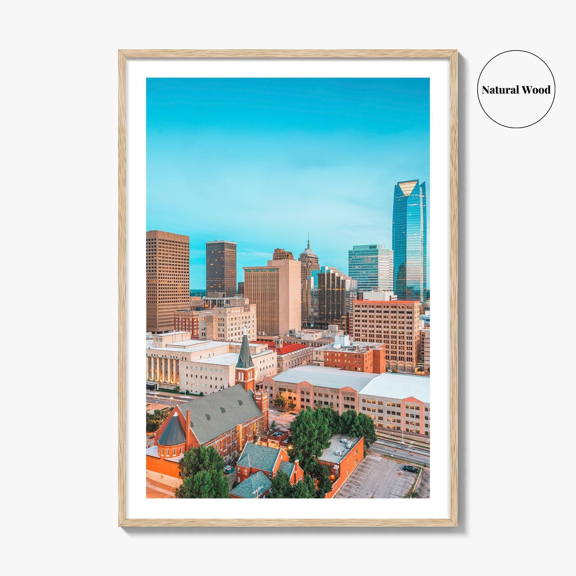 Oklahoma City Skyline Fine Art Photo Print, Downtown, OK, USA, OKC, Wall Decor