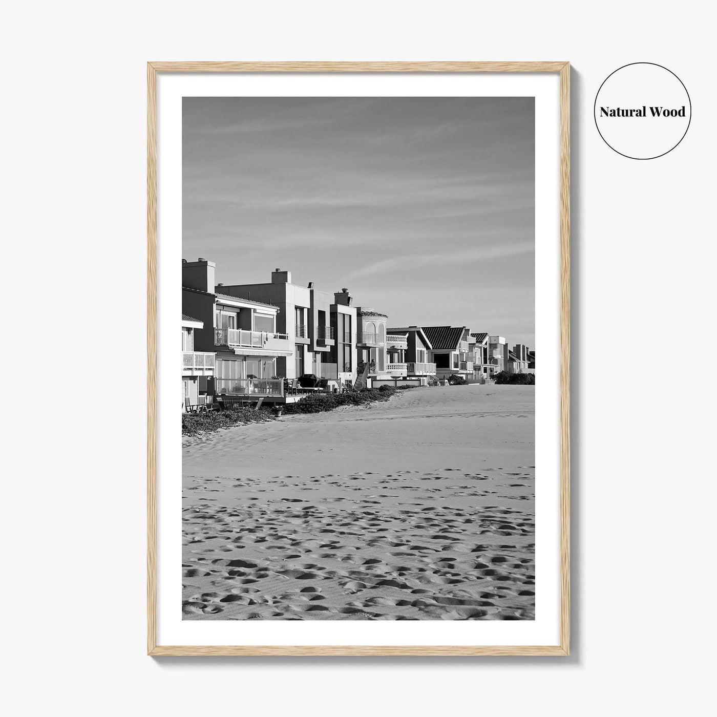Oxnard Black and White Fine Art Photo Print, Hollywood Beach, California, Wall Decor, Poster