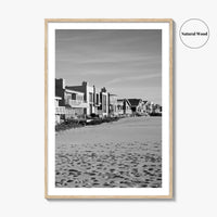 Oxnard Black and White Fine Art Photo Print, Hollywood Beach, California, Wall Decor, Poster
