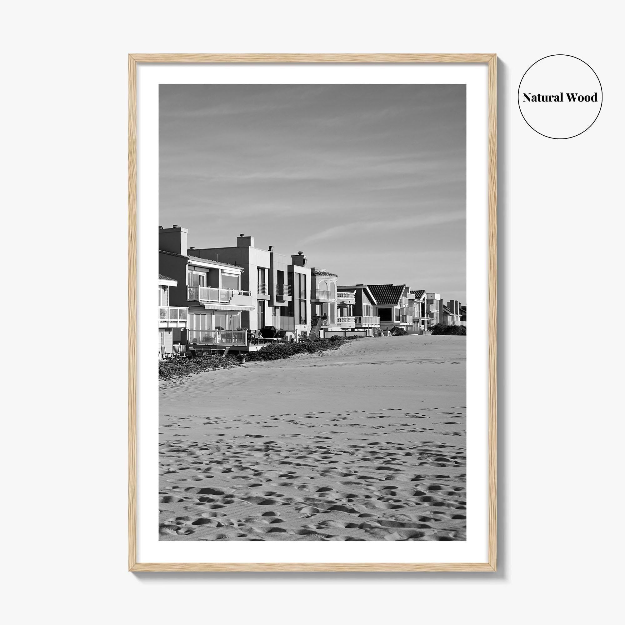Oxnard Black and White Fine Art Photo Print, Hollywood Beach, California, Wall Decor, Poster