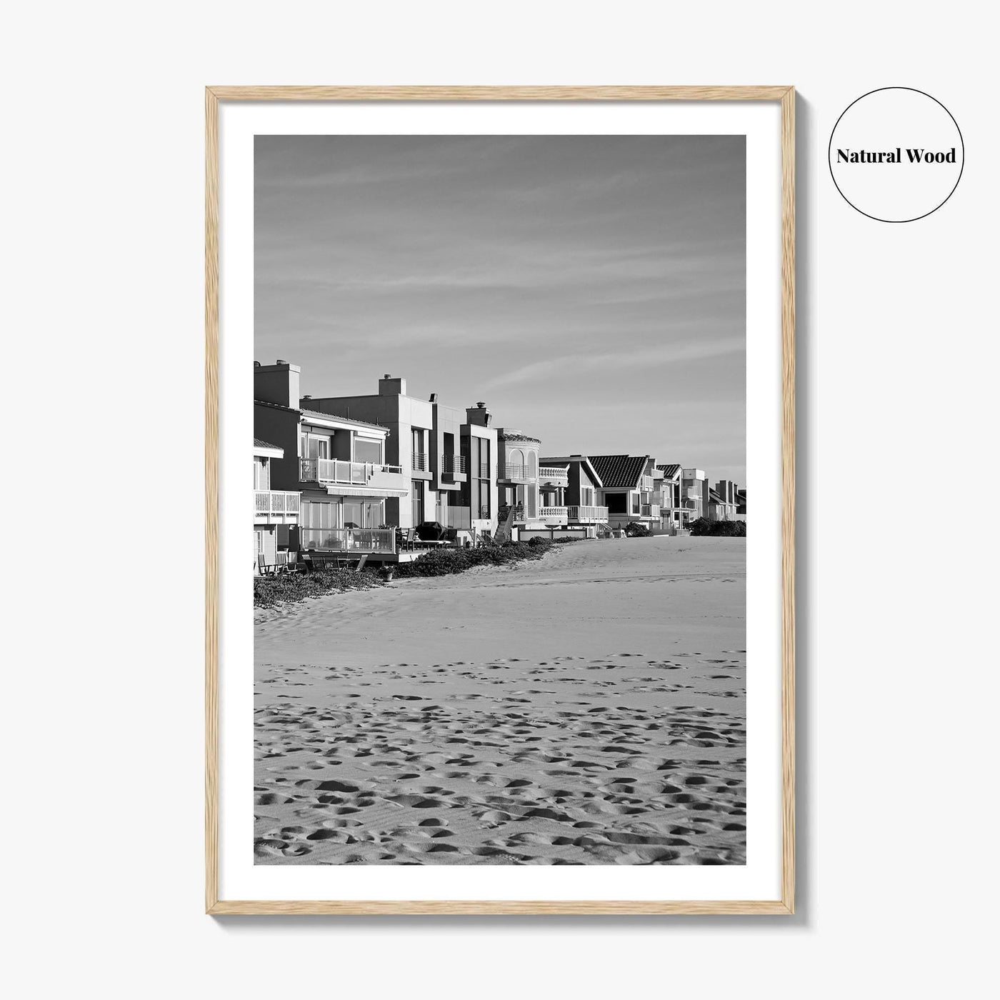 Oxnard Black and White Fine Art Photo Print, Hollywood Beach, California, Wall Decor, Poster