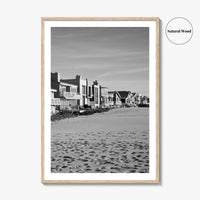Oxnard Black and White Fine Art Photo Print, Hollywood Beach, California, Wall Decor, Poster