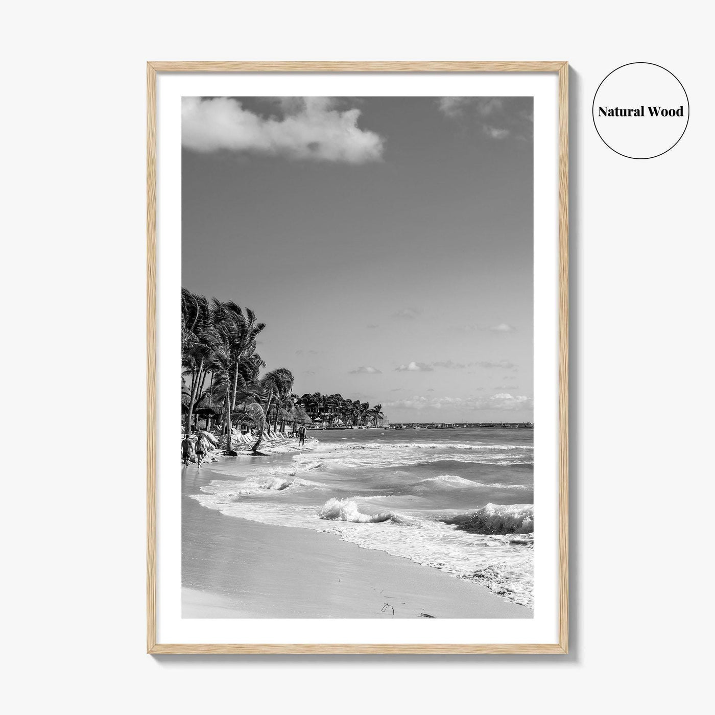 Playa del Carmen Black and White Fine Art Photo Print, Riviera Maya Poster, Mexico