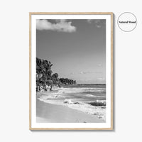 Playa del Carmen Black and White Fine Art Photo Print, Riviera Maya Poster, Mexico