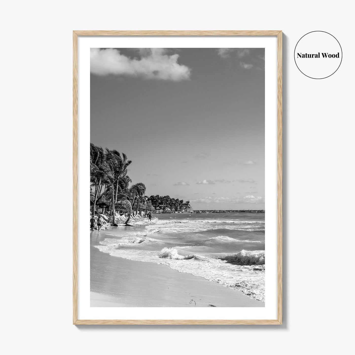 Playa del Carmen Black and White Fine Art Photo Print, Riviera Maya Poster, Mexico