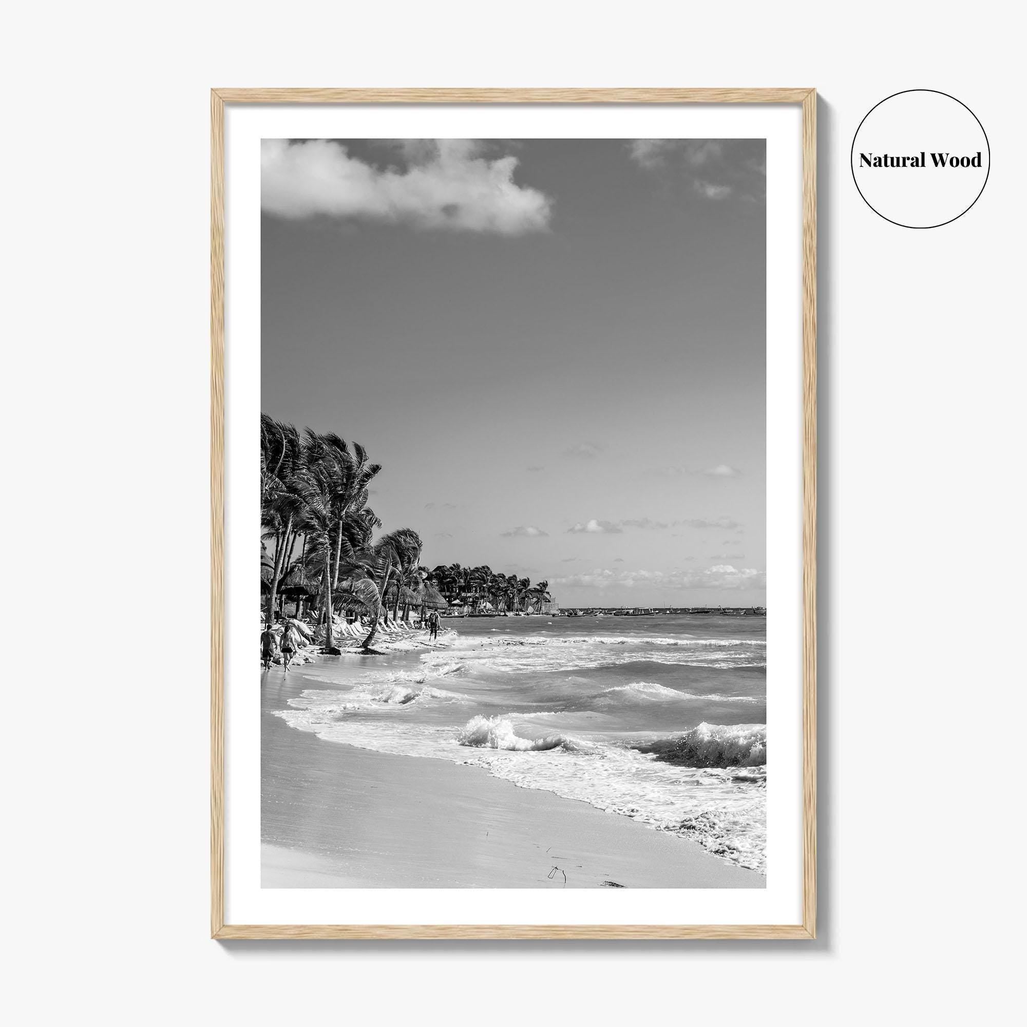 Playa del Carmen Black and White Fine Art Photo Print, Riviera Maya Poster, Mexico