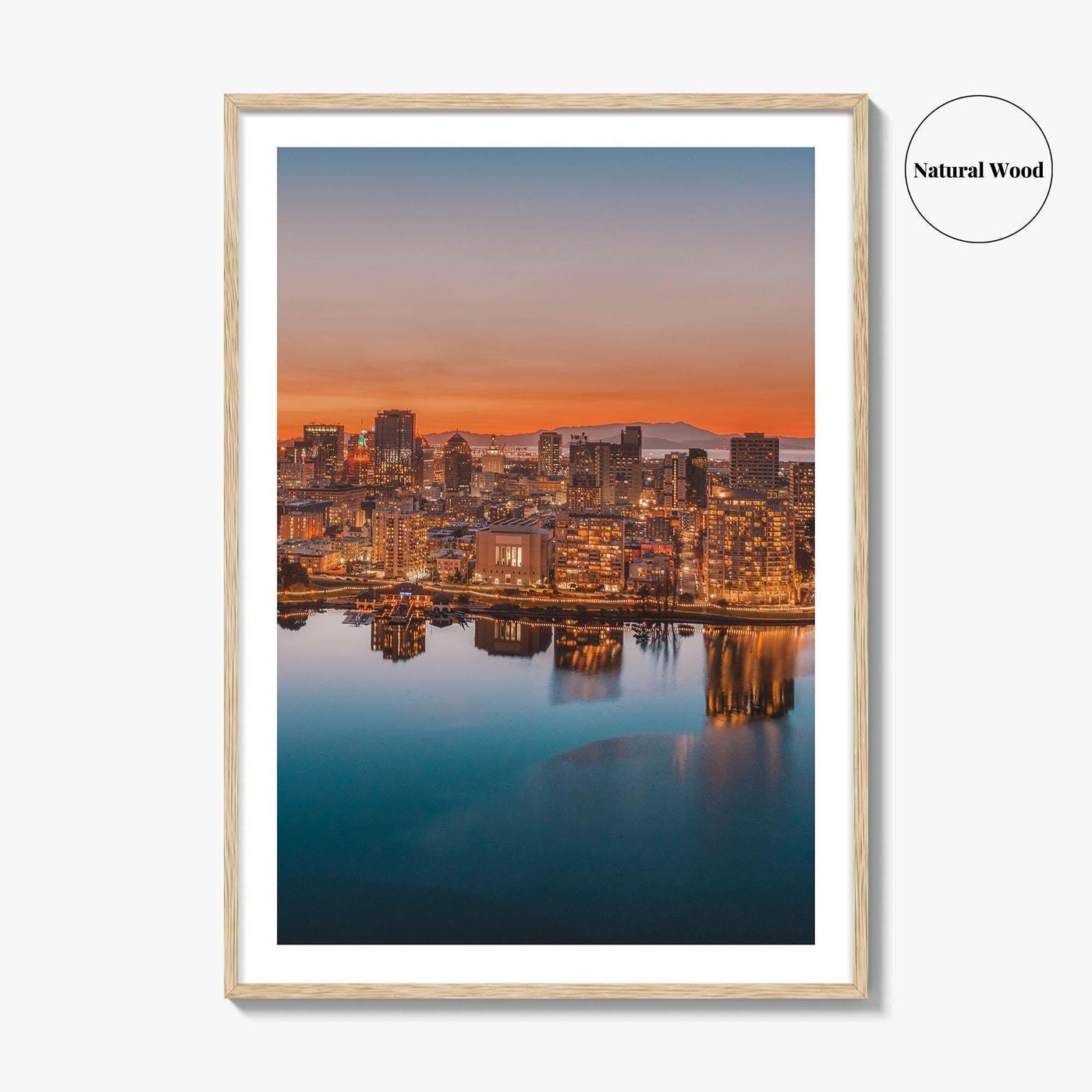 Oakland Skyline Fine Art Photo Print, California USA, Bay Area Wall Decor Poster