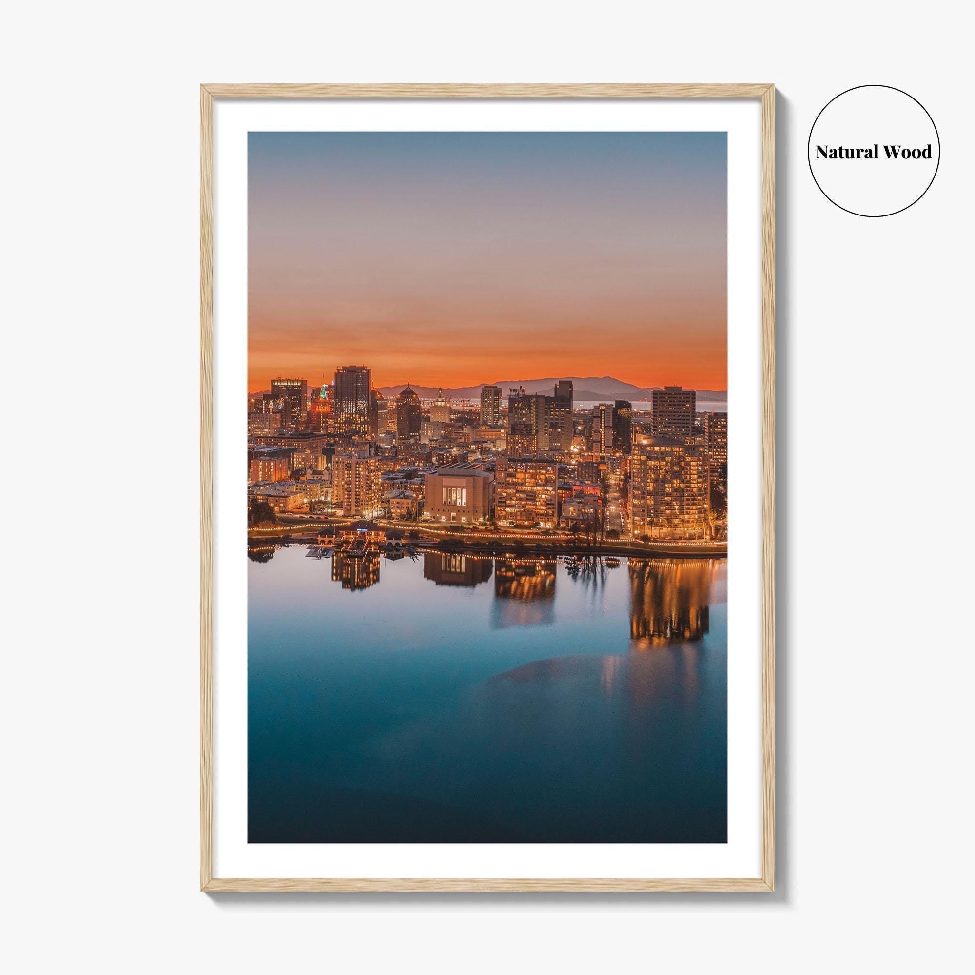 Oakland Skyline Fine Art Photo Print, California USA, Bay Area Wall Decor Poster