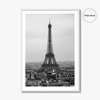 Paris Black and White Fine Art Photo Print, Arc de Triomphe, Eiffel Tower Poster