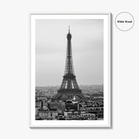 Paris Black and White Fine Art Photo Print, Arc de Triomphe, Eiffel Tower Poster