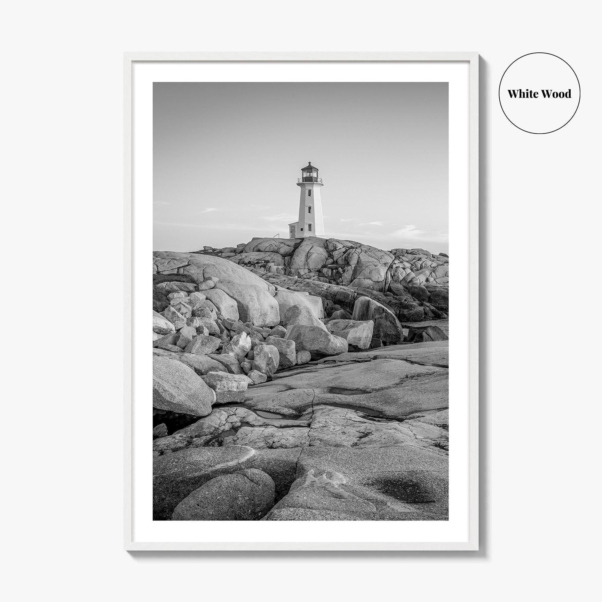 Peggy's Cove Black and White Fine Art Photo Print, Nova Scotia Halifax Poster