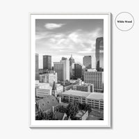 Oklahoma City Skyline Black and White Fine Art Photo Print, OKC Poster