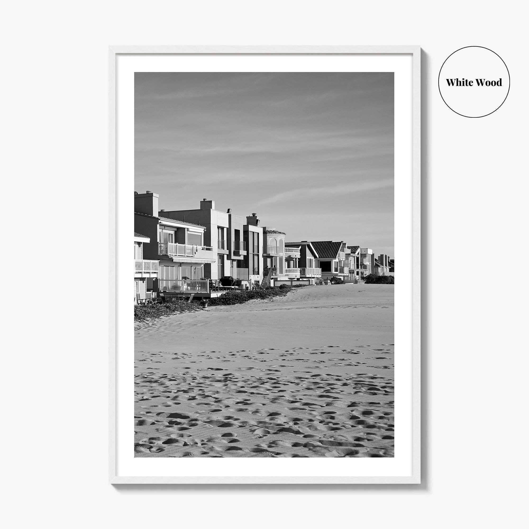 Oxnard Black and White Fine Art Photo Print, Hollywood Beach, California, Wall Decor, Poster