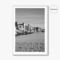 Oxnard Black and White Fine Art Photo Print, Hollywood Beach, California, Wall Decor, Poster