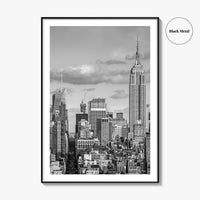 New York City Skyline Black and White Fine Art Photo Print, Manhattan Poster, USA