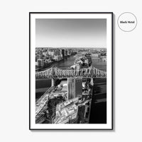 Queens Black and White Fine Art Photo Print, Ed Koch Queensboro Bridge NYC Poster