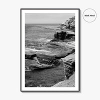 Point Loma Black and White Fine Art Photo Print, Sunset Cliffs San Diego Poster