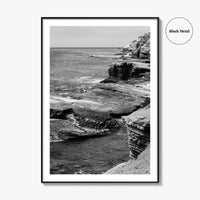 Point Loma Black and White Fine Art Photo Print, Sunset Cliffs San Diego Poster