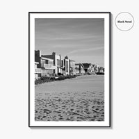 Oxnard Black and White Fine Art Photo Print, Hollywood Beach, California, Wall Decor, Poster