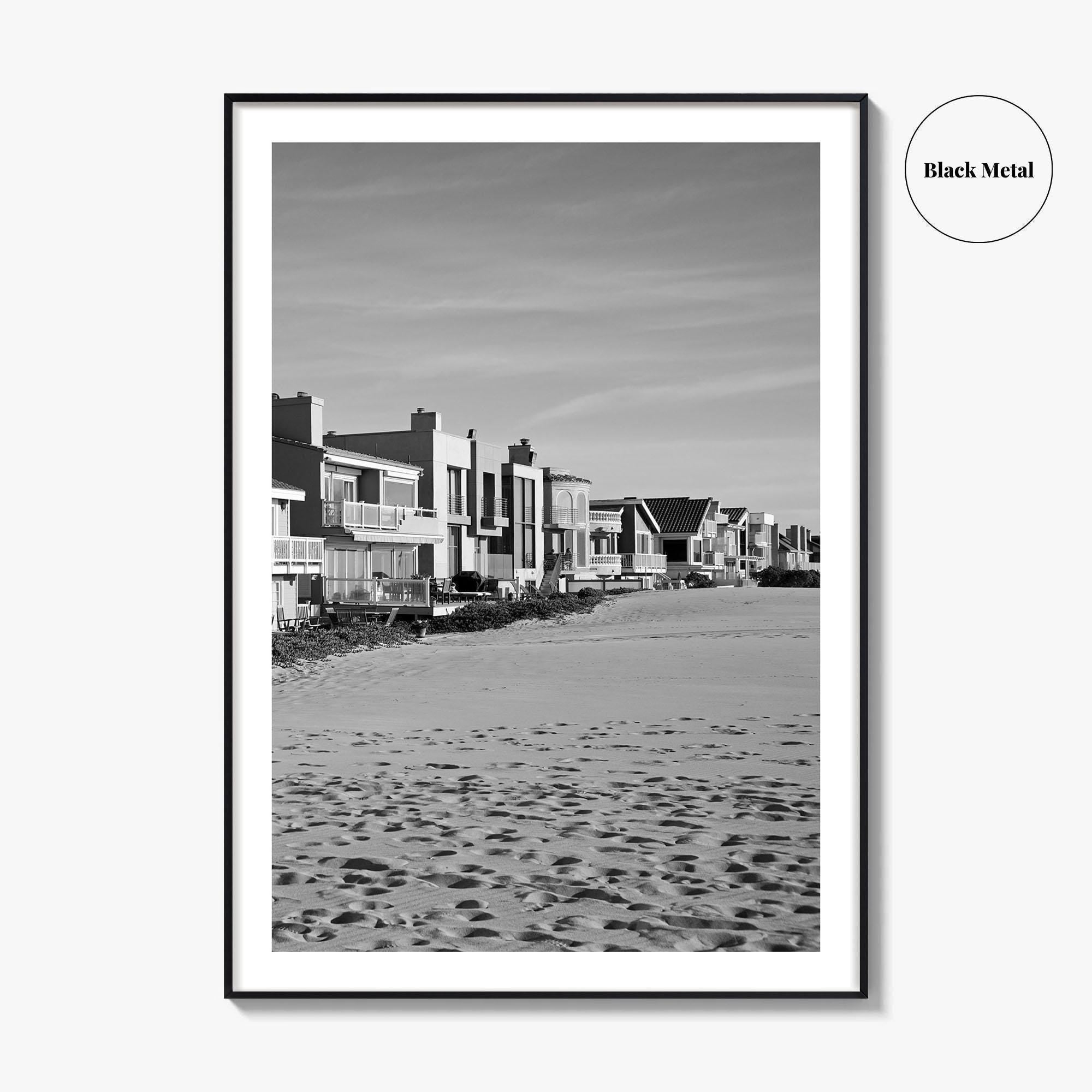Oxnard Black and White Fine Art Photo Print, Hollywood Beach, California, Wall Decor, Poster
